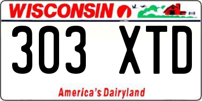 WI license plate 303XTD