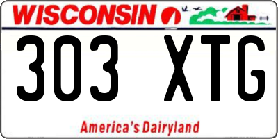 WI license plate 303XTG