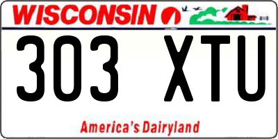WI license plate 303XTU