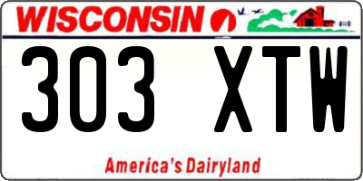 WI license plate 303XTW