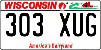 WI license plate 303XUG