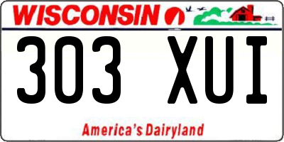 WI license plate 303XUI
