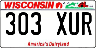 WI license plate 303XUR