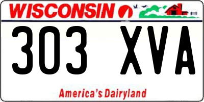 WI license plate 303XVA