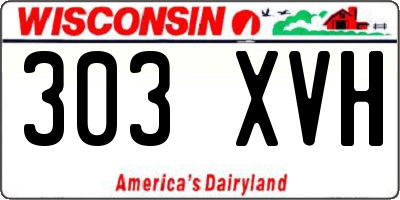 WI license plate 303XVH