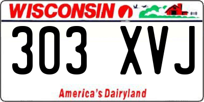 WI license plate 303XVJ