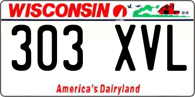 WI license plate 303XVL