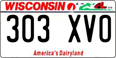 WI license plate 303XVO
