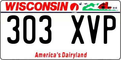 WI license plate 303XVP