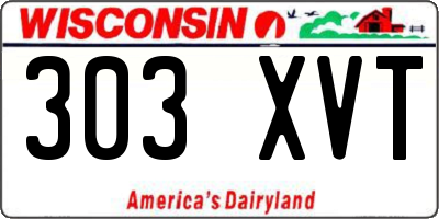 WI license plate 303XVT