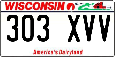 WI license plate 303XVV