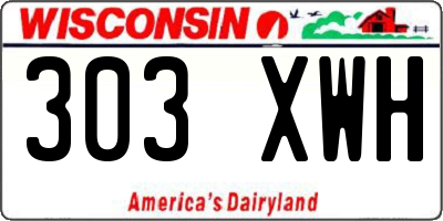 WI license plate 303XWH