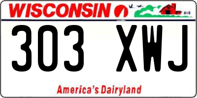 WI license plate 303XWJ
