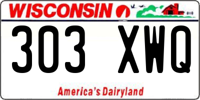 WI license plate 303XWQ
