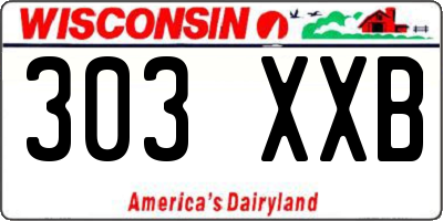 WI license plate 303XXB