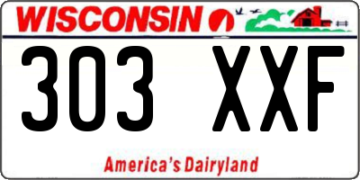 WI license plate 303XXF