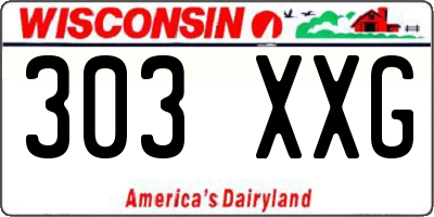 WI license plate 303XXG