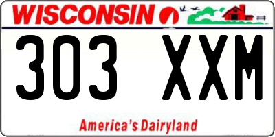 WI license plate 303XXM