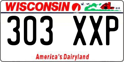 WI license plate 303XXP