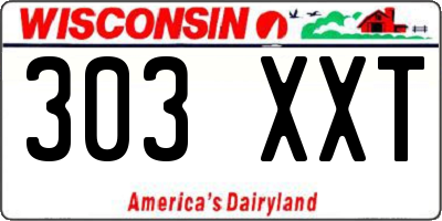 WI license plate 303XXT