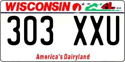 WI license plate 303XXU