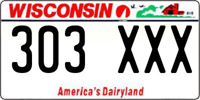 WI license plate 303XXX