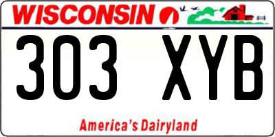 WI license plate 303XYB