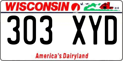 WI license plate 303XYD