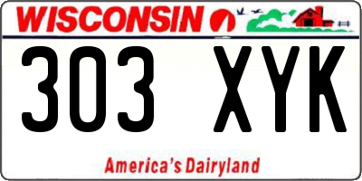 WI license plate 303XYK