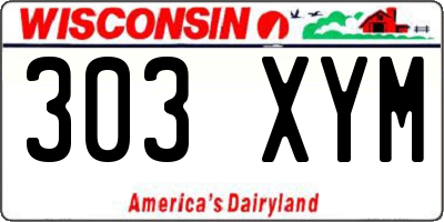 WI license plate 303XYM