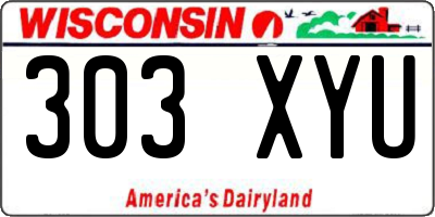 WI license plate 303XYU