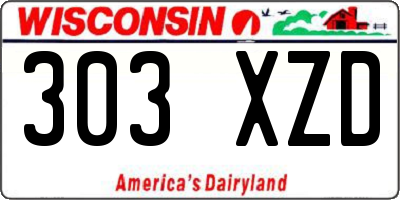 WI license plate 303XZD