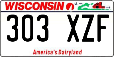 WI license plate 303XZF