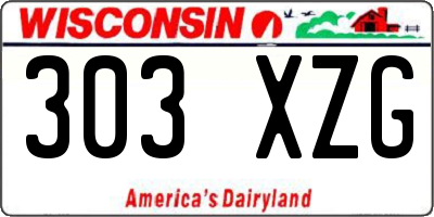 WI license plate 303XZG