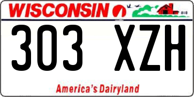 WI license plate 303XZH