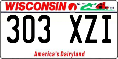 WI license plate 303XZI
