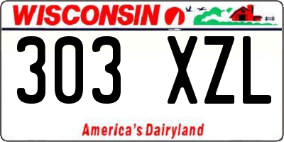 WI license plate 303XZL