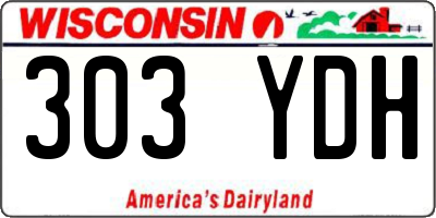 WI license plate 303YDH
