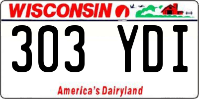 WI license plate 303YDI
