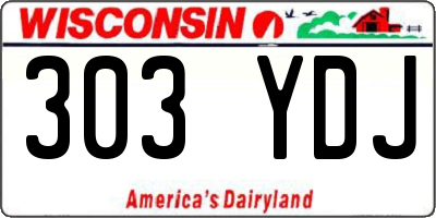 WI license plate 303YDJ