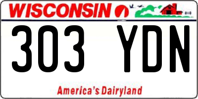 WI license plate 303YDN