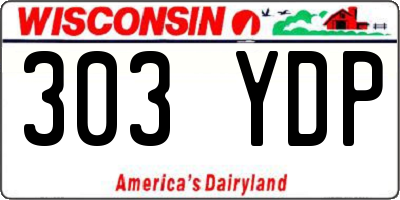 WI license plate 303YDP