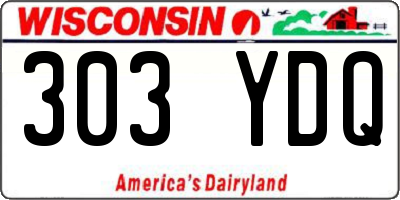 WI license plate 303YDQ