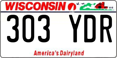 WI license plate 303YDR