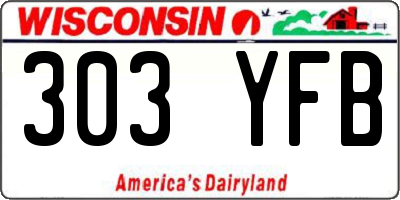 WI license plate 303YFB