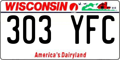 WI license plate 303YFC