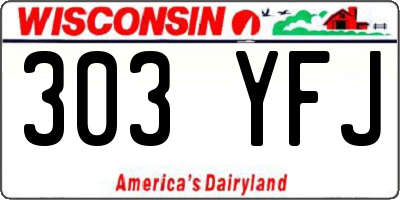 WI license plate 303YFJ