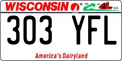 WI license plate 303YFL