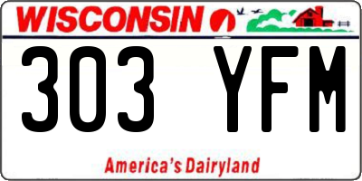 WI license plate 303YFM