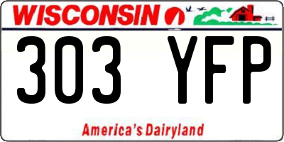 WI license plate 303YFP